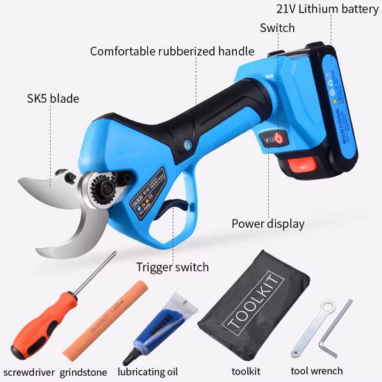Professional Cordless Electric Pruner Scissors Garden Tree Pruner 21V Electric Pruning Shears